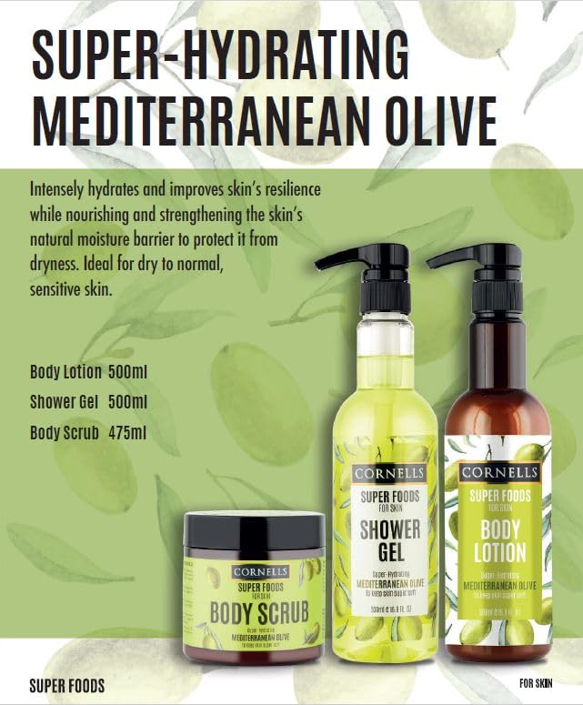 Cornells Mediterranean Olive Shower Gel 500ml