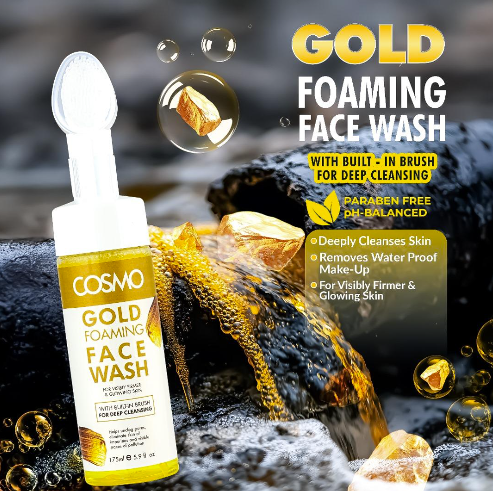 Gold Foaming Face Wash by Cosmo 175ml