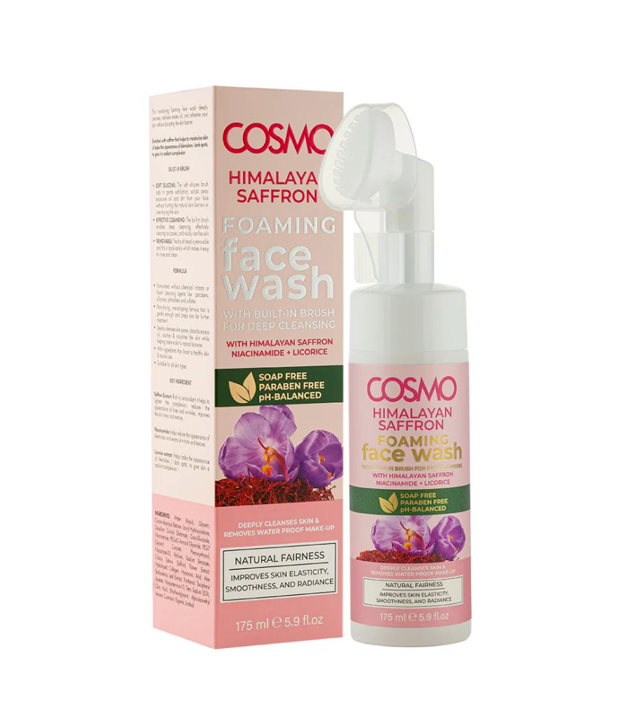 Himalayan Saffron Foaming Face Wash by Cosmo 175ml