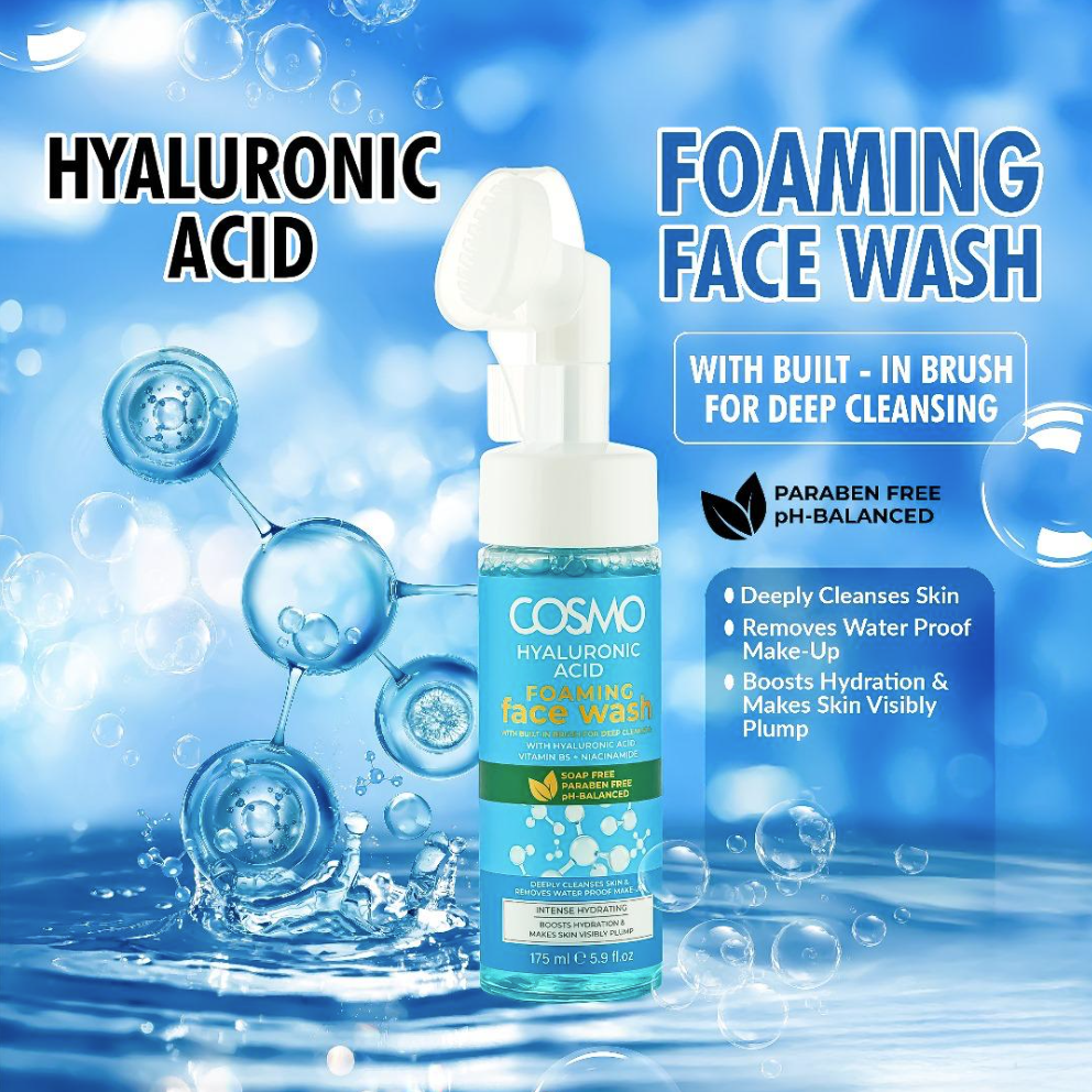 Hyaluronic Acid Foaming Face Wash by Cosmo 175ml