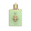 A clean studio shot of the light green 100ml bottle, highlighting its minimalist design and the intricate, gold-toned lantern centerpiece.