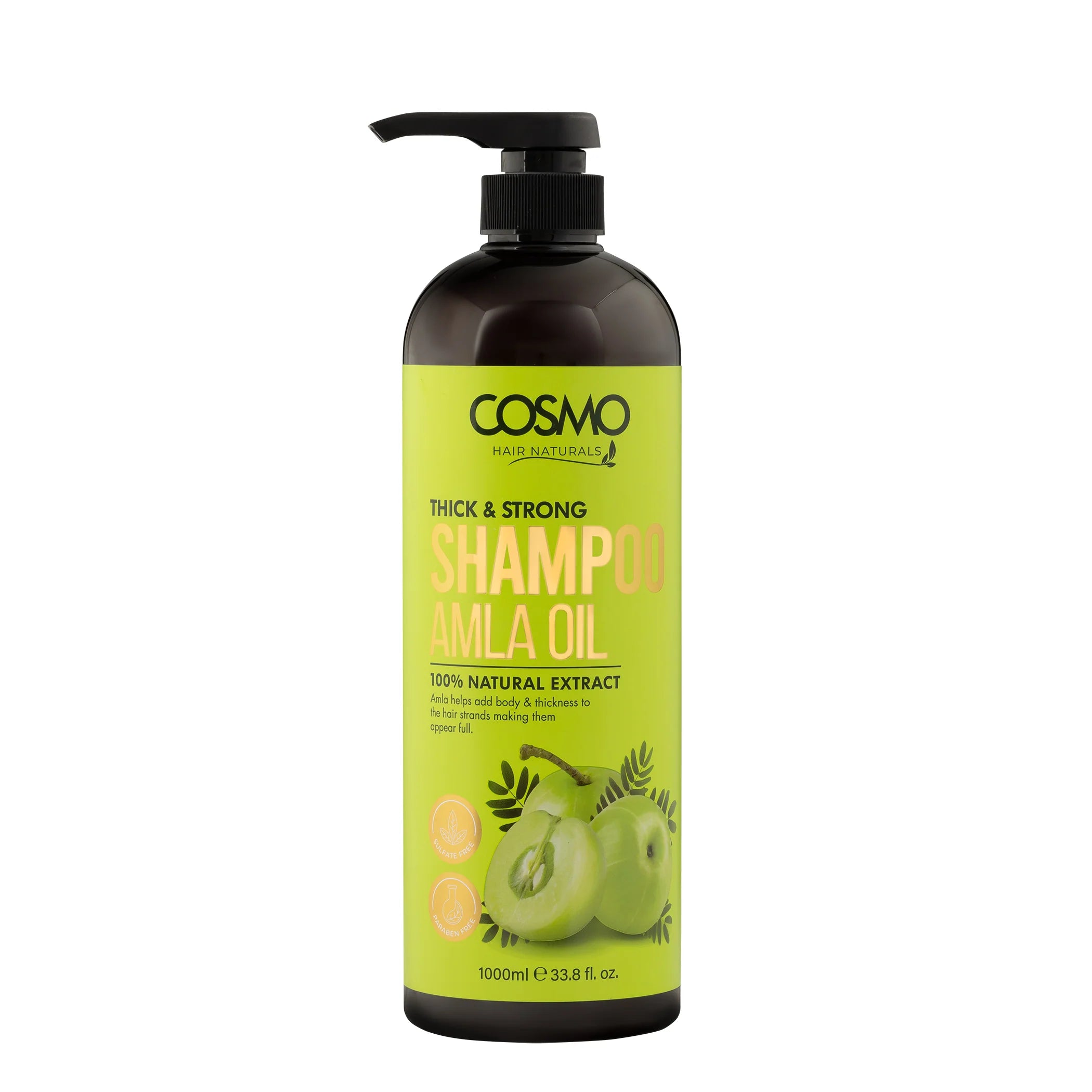 Thick & Strong Amla Oil Shampoo 100% Natural Extract by Cosmo 1000Ml