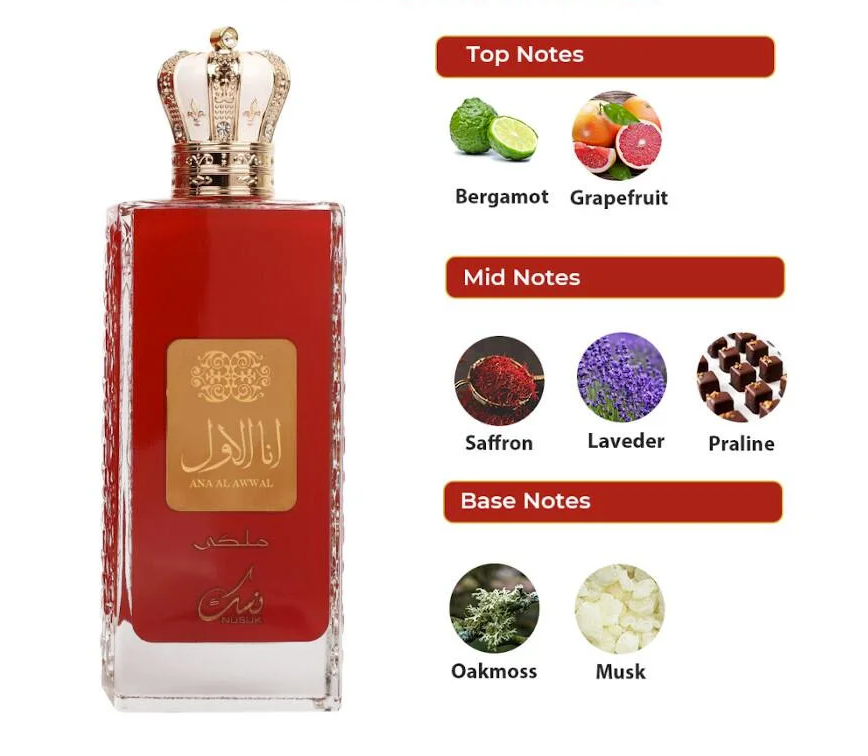 Nusuk Ana Al Awwal Red parfüümvesi vesi unisex 100ml