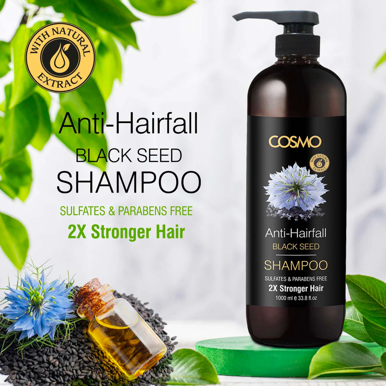 Blackseed Shampoo 1000ml by Cosmo